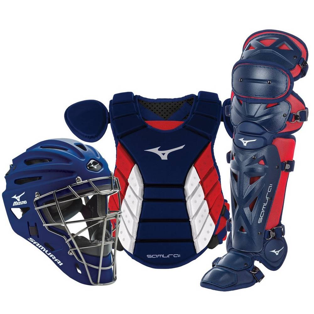 Mizuno Samurai Adult 15" Boxed Férfi Catchers Gear Sötétkék/Piros LXD304982